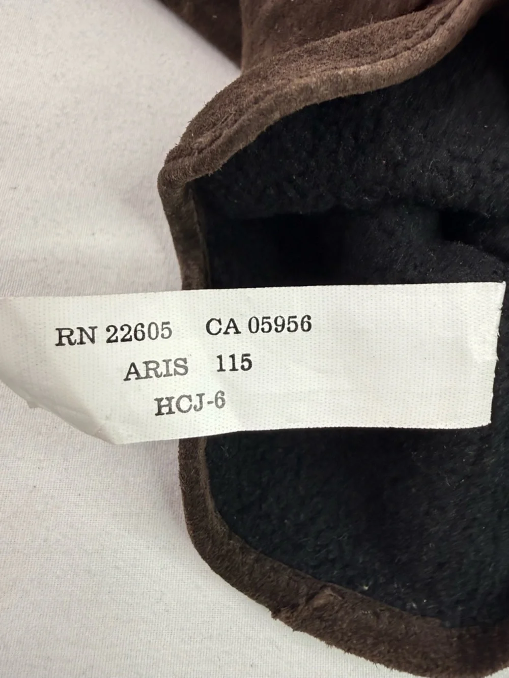 ARIS Brown Suede Leather Gloves Fleece Lining Size XL